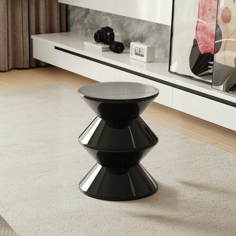 ジグザグ ラウンド 三段 サイドテーブル スツール 全2色 | 70PARK