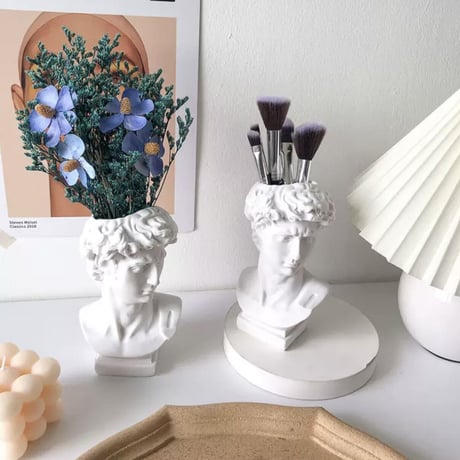【即納】#彫刻モチーフ ブラシスタンド ペン立て 花瓶 オブジェ