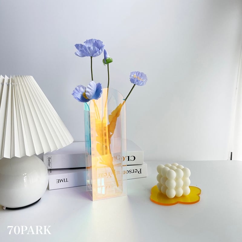 オーロラカラー クリア フラワーベース 全4タイプ 花瓶 | 70PARK