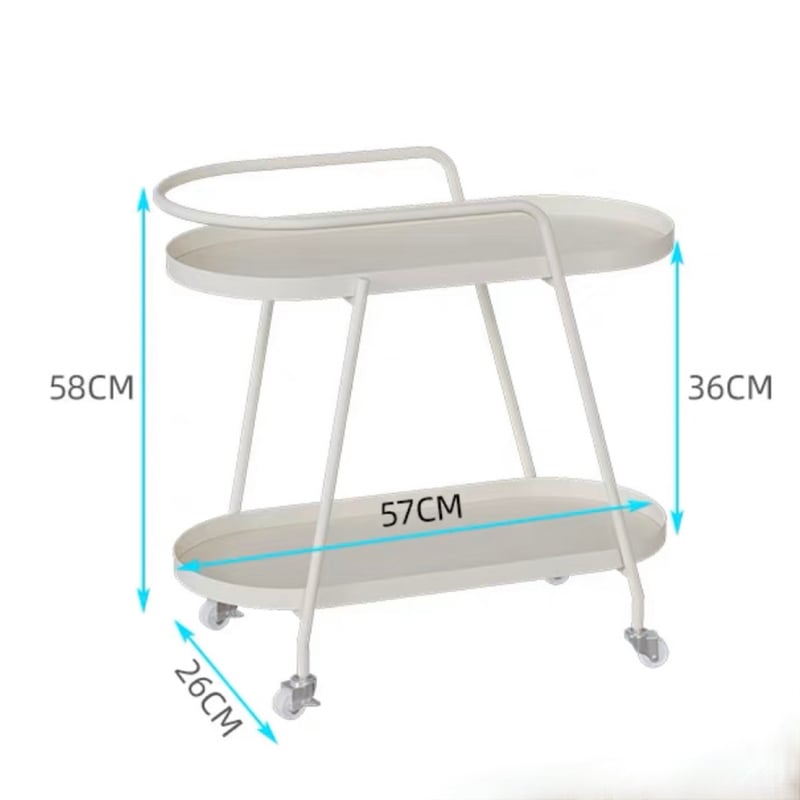 キャスター付 楕円形 収納 ワゴン 全2色 サイドテーブル | 70PARK