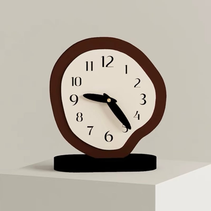 ユニーク シルエット バイカラー クロック 置き時計 | 70PARK