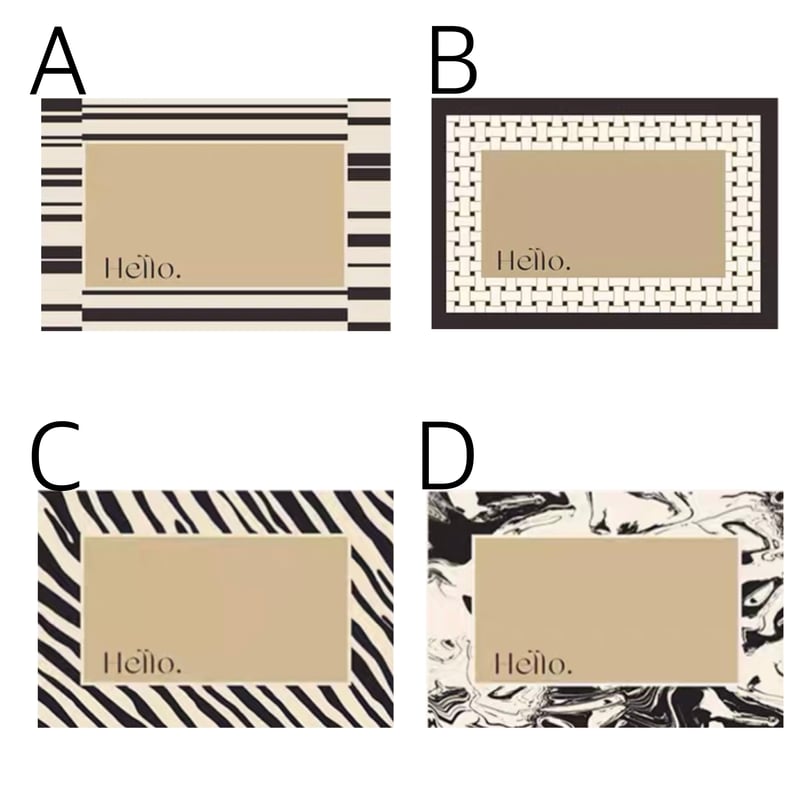 Hello モノトーン 玄関 マット 全4種 50×80 泥落とし | 70PARK