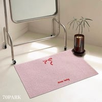 #ワンポイント リボン 玄関 マット 全2色 50×80 泥落とし