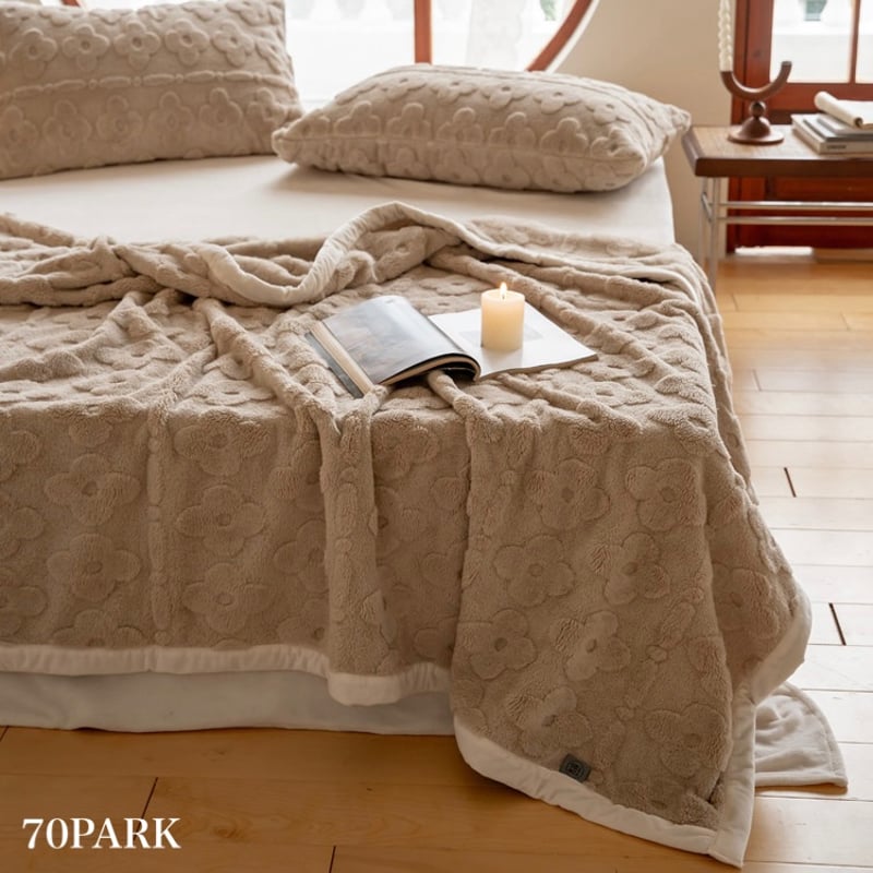 花柄 ブランケット シングル 全4色 150×200 毛布 冷房対策 | 70PARK 花柄 ブランケット シングル 全4色 150×200 毛布 冷房対策 | 70PARK