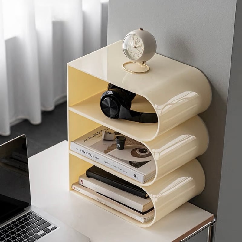 アーチ マガジンラック 収納 サイドテーブル クリーム | 70PARK