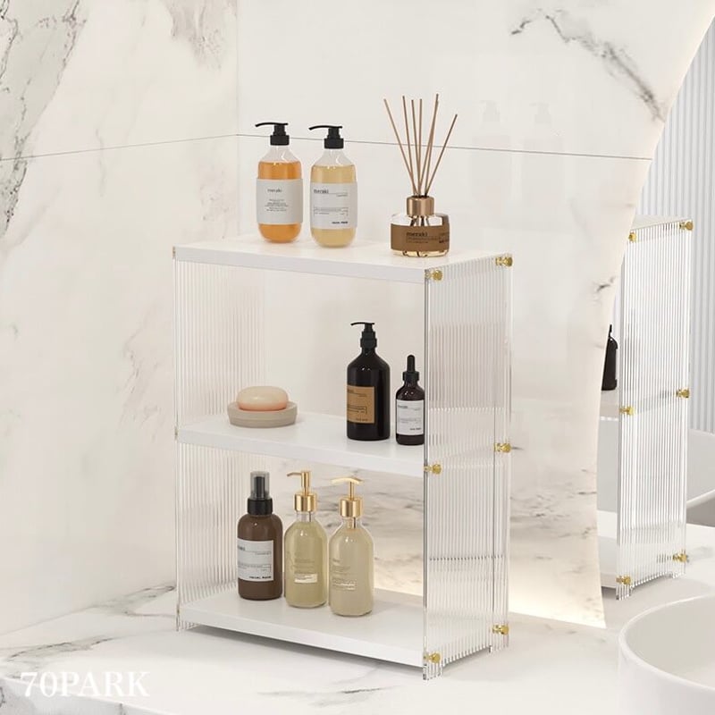 VANILLA ディスプレイ 収納ケース マルチクリアボックス(2個セット) ステージタイプ