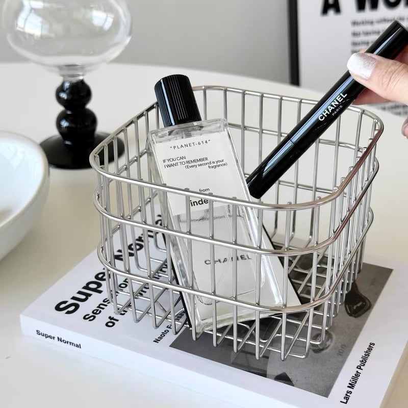 ドイツ ワイヤバスケット 2Pショッピングかご ドイツヴィンテージ