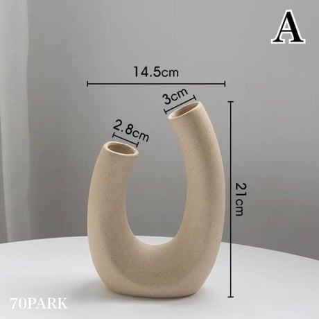 【即納】#ドーナツ & U字  シンプル フラワーベース 全4タイプ 花瓶