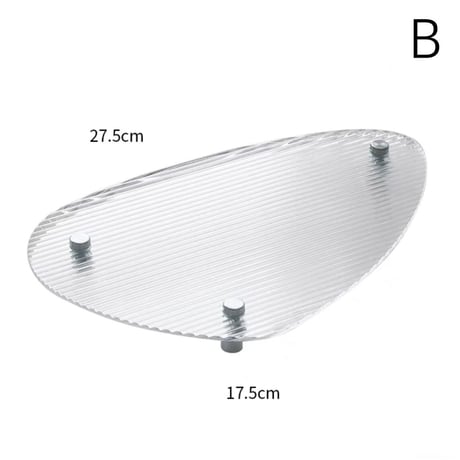#脚付き ストライプ模様 アクリル トレイ  全3タイプ