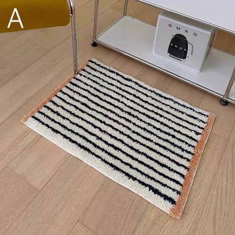 #ストライプ柄 & チェック柄 ドア マット 全2種 50×70