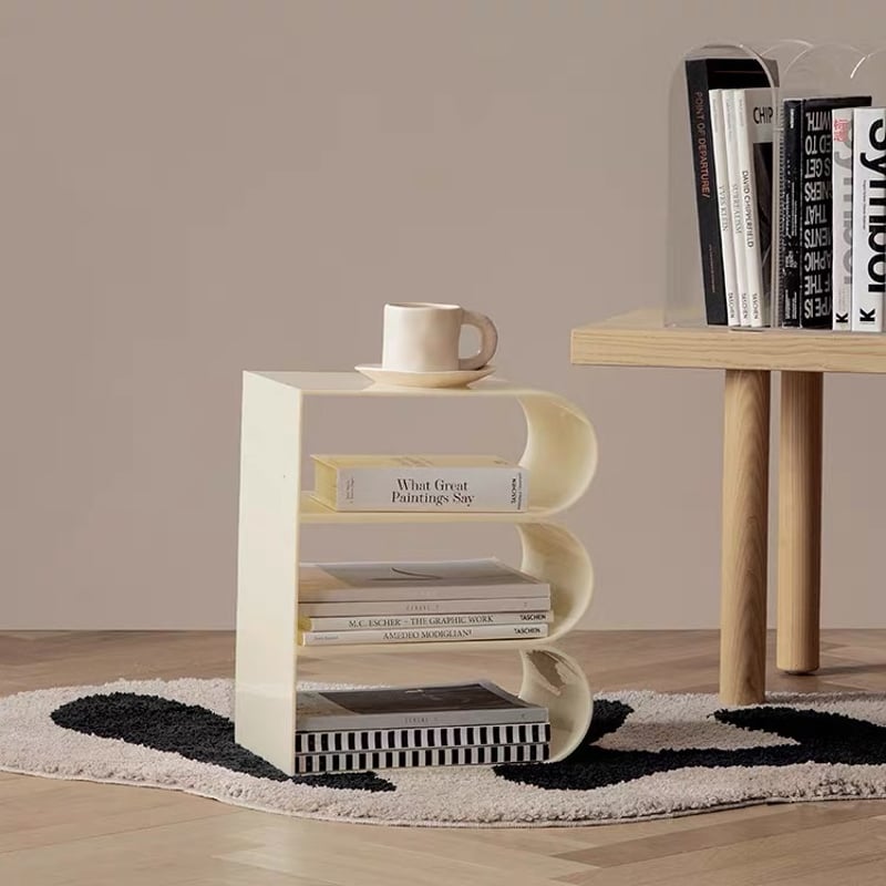 アーチ マガジンラック 収納 サイドテーブル クリーム | 70PARK