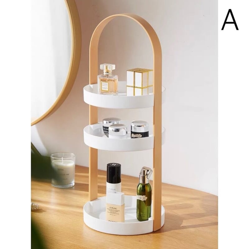木製アーチ型ラック 3段 アーチフレーム 円型 三段 ラック 全3色 コスメ 収納 | 70PARK