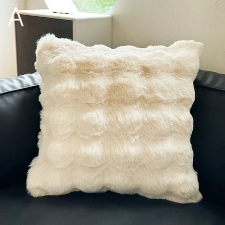 #ナチュラルカラー ファー ミックス クッションカバー 全2種 45×45