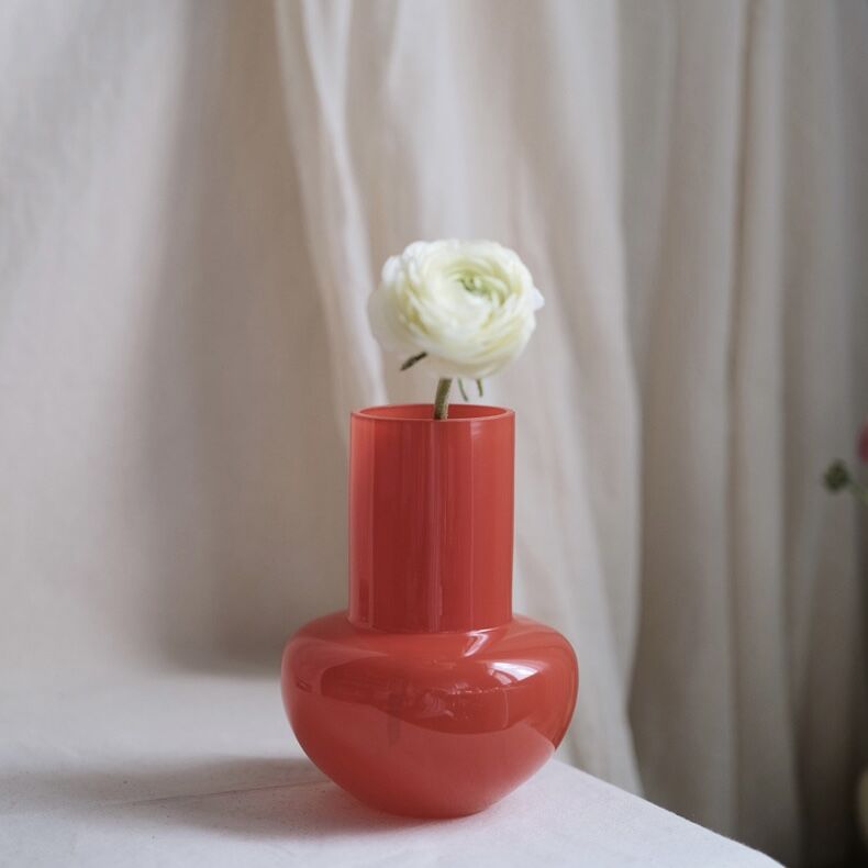 レッド カラー ガラス フラワーベース 全2色 花瓶 | 70PARK レッド カラー ガラス フラワーベース 全2色 花瓶 | 70PARK