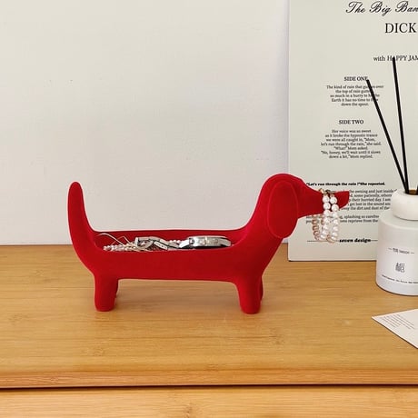 #ダックスフンド モチーフ アクセサリー トレイ 全3色 犬