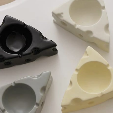 #チーズ モチーフ キャンドルホルダー  全5色 トレイ