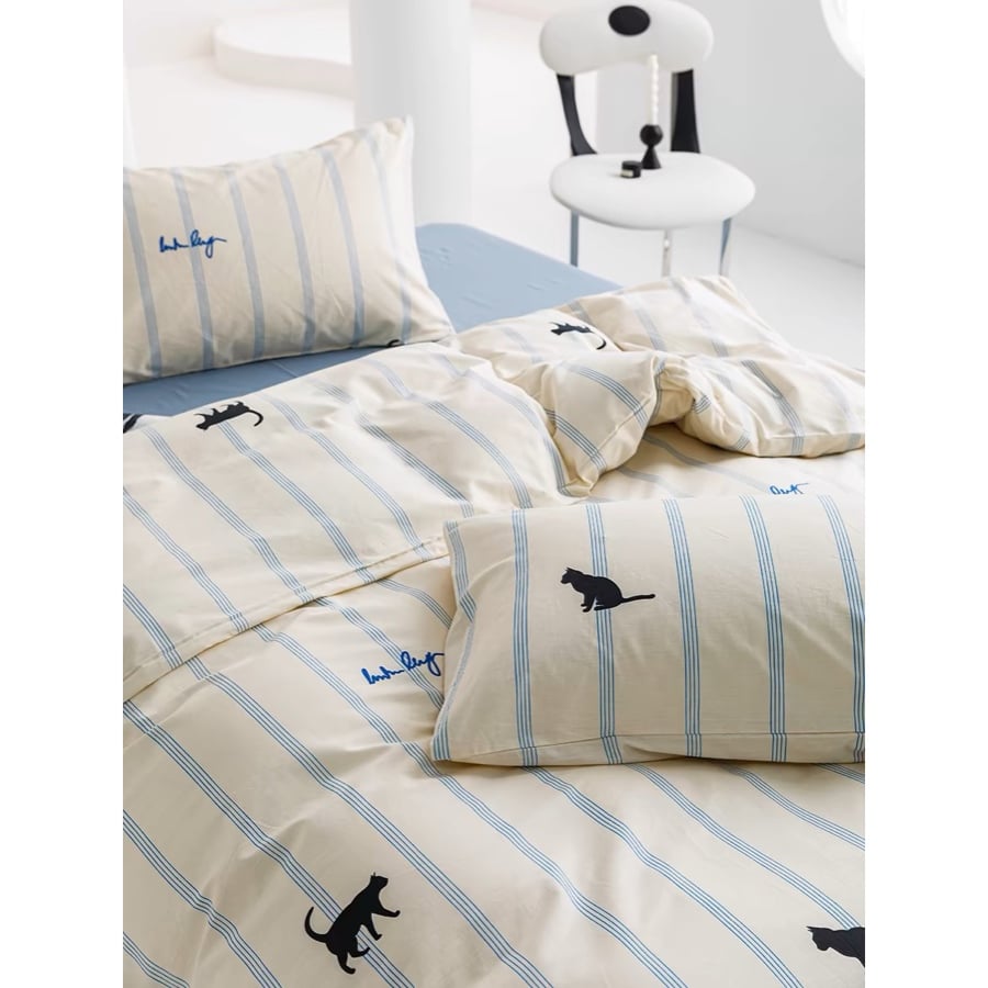 ACTUS CHENILLE STRIPE 掛け布団カバー S 2枚アイボリー ACTUS CHENILLE STRIPE 掛け布団カバー S 2枚アイボリー ACTUS