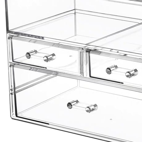 #クリア 大容量 コスメ ボックス 全2サイズ メイク 収納