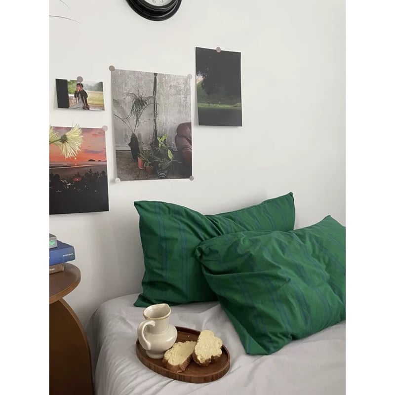 グリーン ブルー ストライプ 布団カバーセット 全2種 | 70PARK