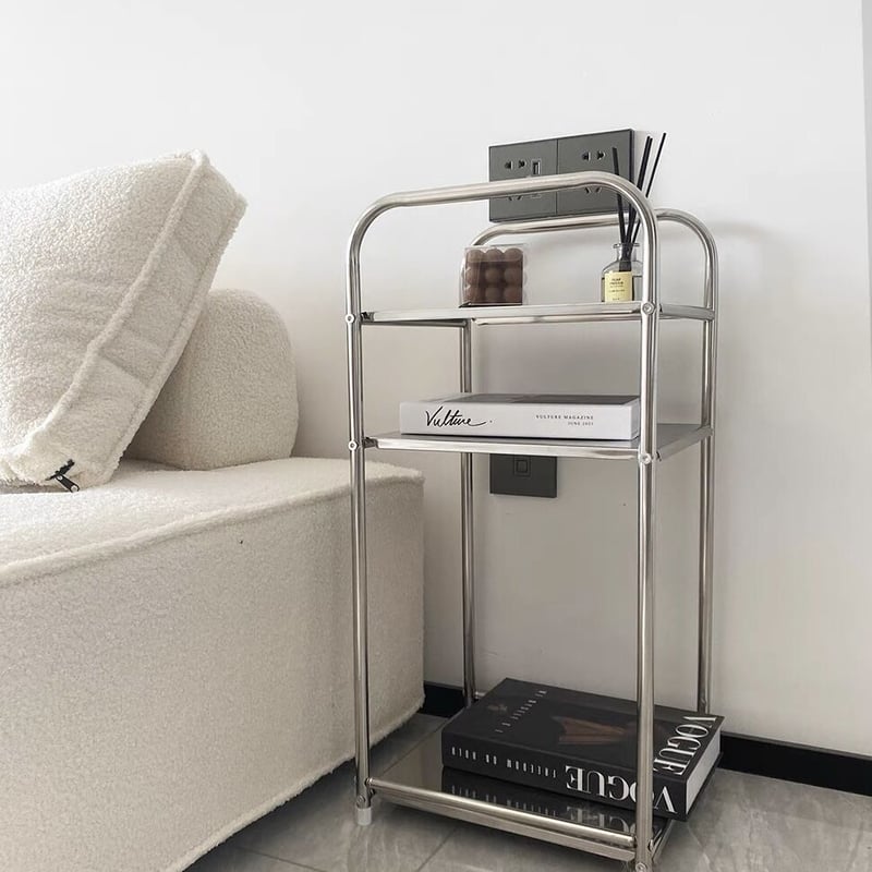 ステンレス　サイドテーブル モジュール ステンレス 3段 ラック サイドテーブル | 70PARK