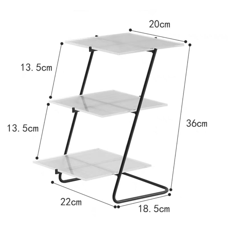 クリア アクリル 三段 ディスプレイ 収納 ラック 全2色 | 70PARK