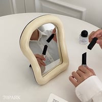 #パンモチーフ トースト型 フレーム ミラー 全2色 壁掛け