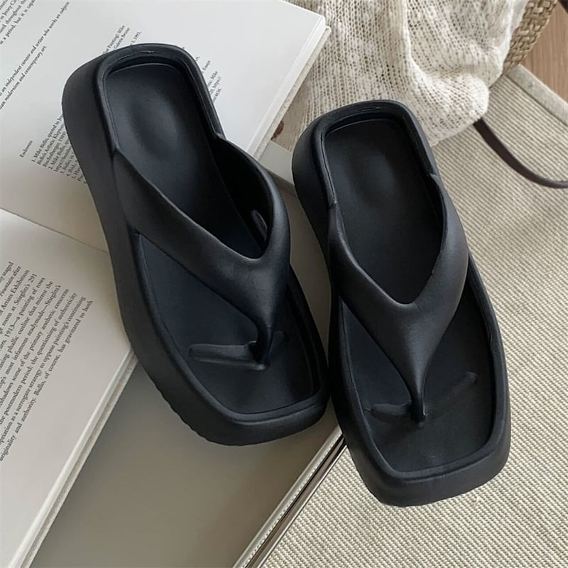 uni's room■4color アシンメトリートングサンダル SS-SS25-76 スクエアトゥ トングサンダル 全4色 ルームシューズ | 70PARK