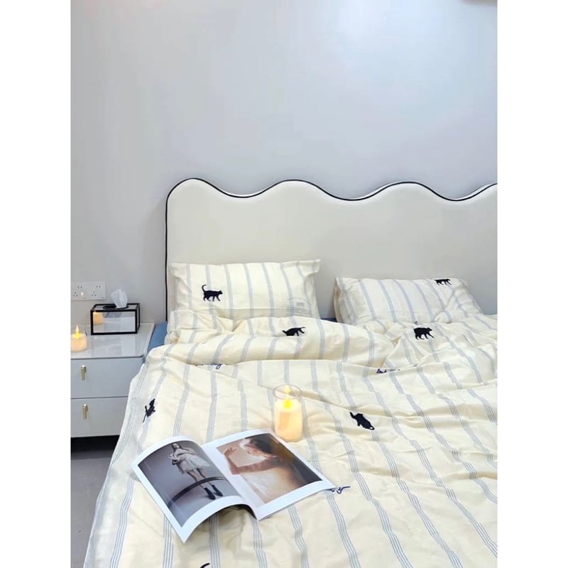 ACTUS CHENILLE STRIPE 掛け布団カバー S 2枚アイボリー ACTUS CHENILLE STRIPE 掛け布団カバー S 2枚アイボリー ACTUS