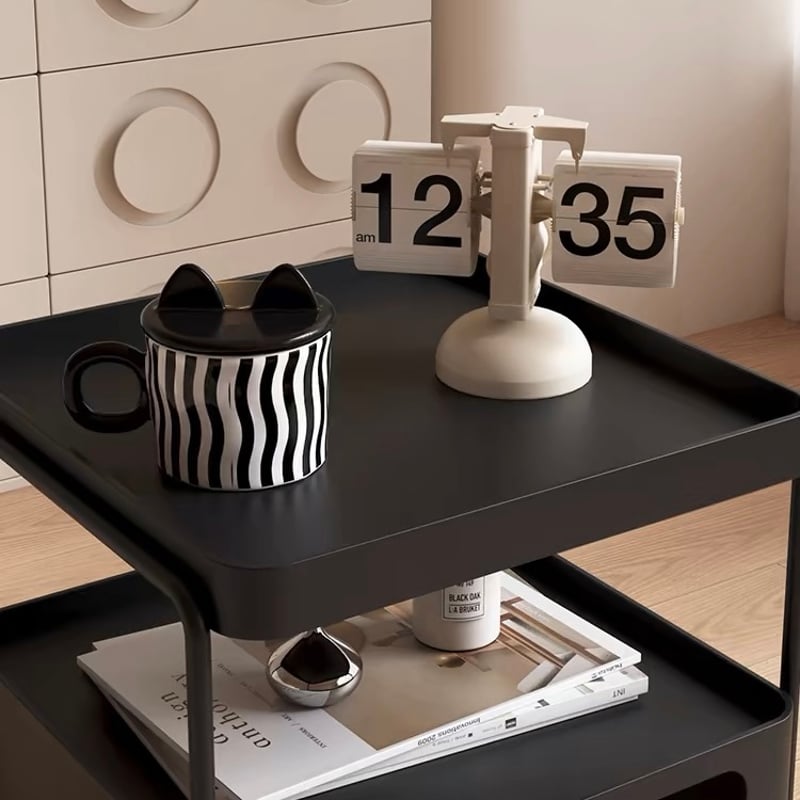 キャスター付 スクエア 収納 ワゴン 全2色 サイドテーブル | 70PARK