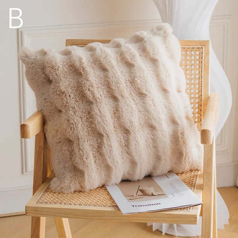 フェイクファー ふわとろ ポコポコ クッションカバー 全3色 45×45 | 70PARK