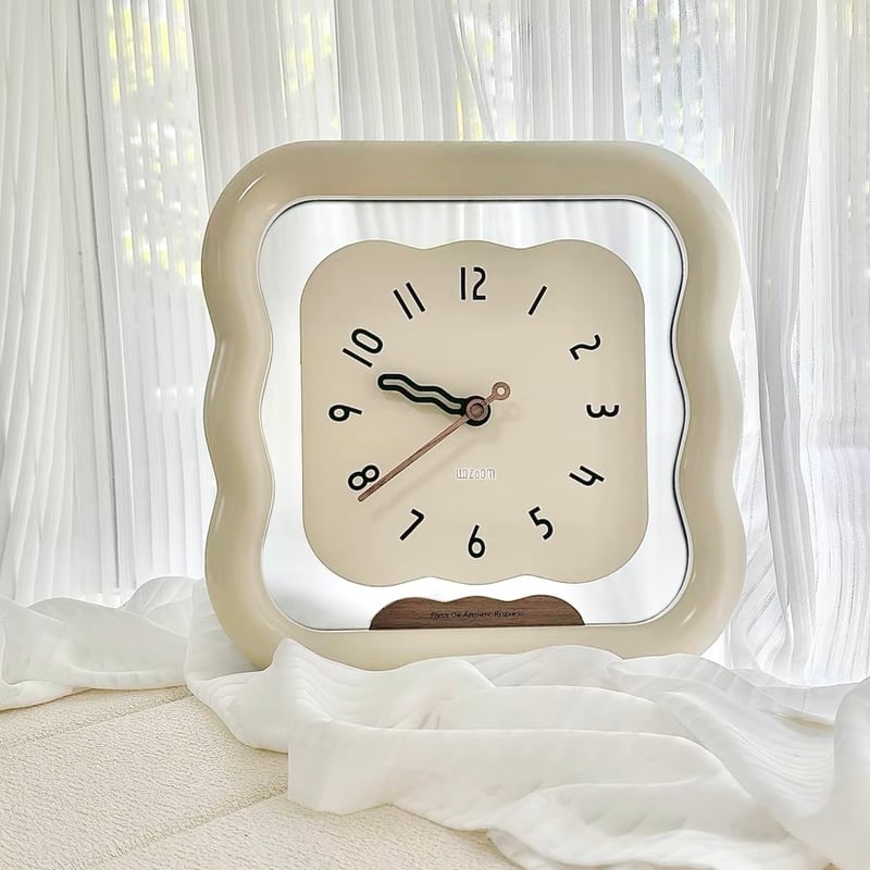 DULTON 掛時計 スクエア クリーム色 スクエア ウエーブ クリア クロック 全3色 掛け時計 | 70PARK