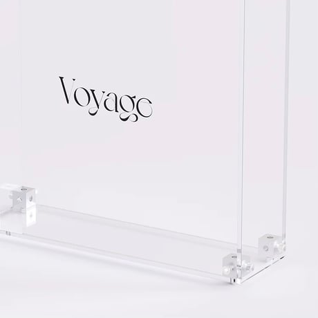 #アクリル クリア スクエア チケット 収納 ボックス 全4色 voyage