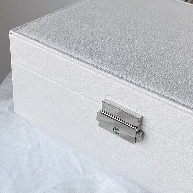 高級ジュエリーボックス・2段・鍵付き 二段 鍵付き シンプル ジュエリー ボックス 全2色 収納 | 70PARK