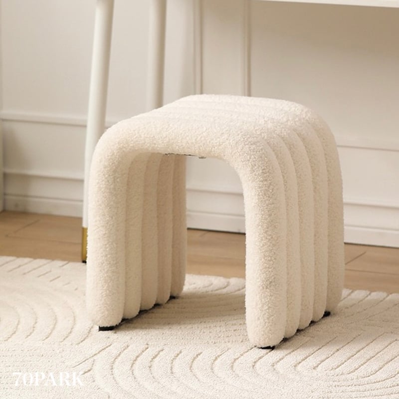 ブークレ アーチ型 スツール ドレッサー 椅子 オットマン stool