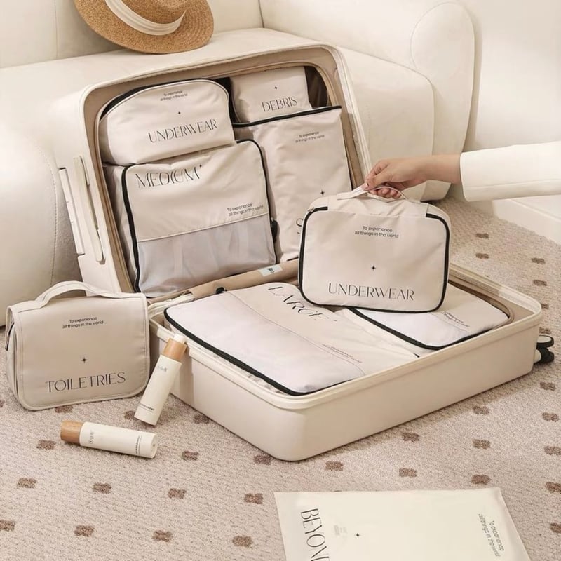 8点 セット レタリング 収納 トラベルポーチ 吊り下げポーチ