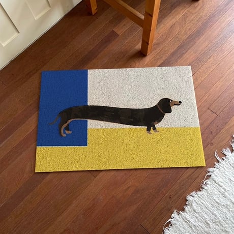 #ダックスフンド ミックス カラー 玄関 マット 全2色 50×75 泥落とし 犬