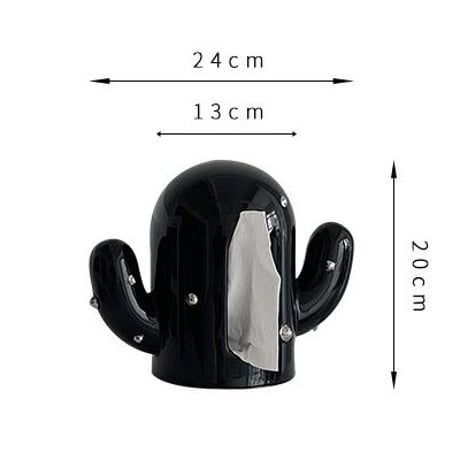 #サボテン スタッズ セラミック ティッシュケース 全2色