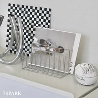 【即納】#ステンレス ワイヤー マガジンラック 収納 ブックスタンド