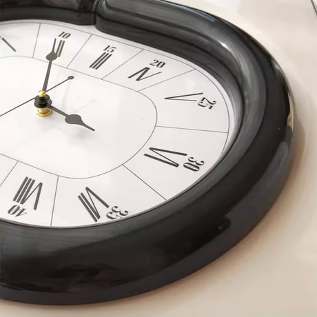 #フレンチ レトロ オーバル型 クロック 全5色 壁掛け時計 ローマ数字