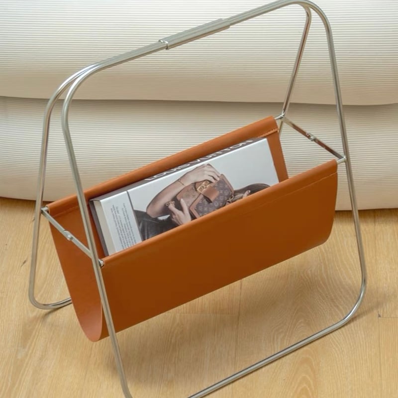 折り畳み フェイクレザー マガジンラック 収納 全2色 | 70PARK