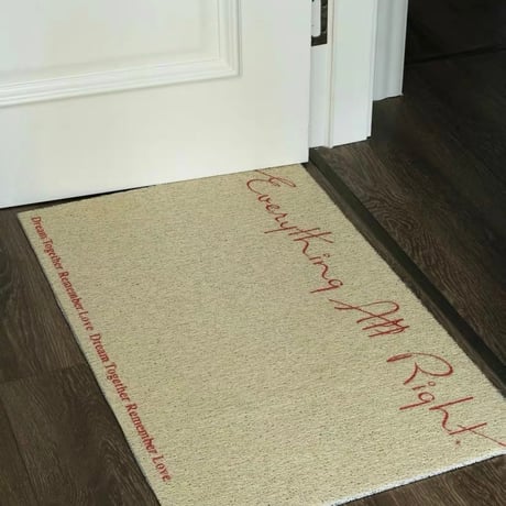#レッド レタリング 玄関 マット 50×80 泥落としマット