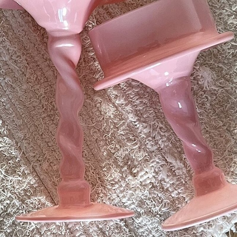 ヘレンドアポニーピンクのキャンドルホルダー 2way ピンク