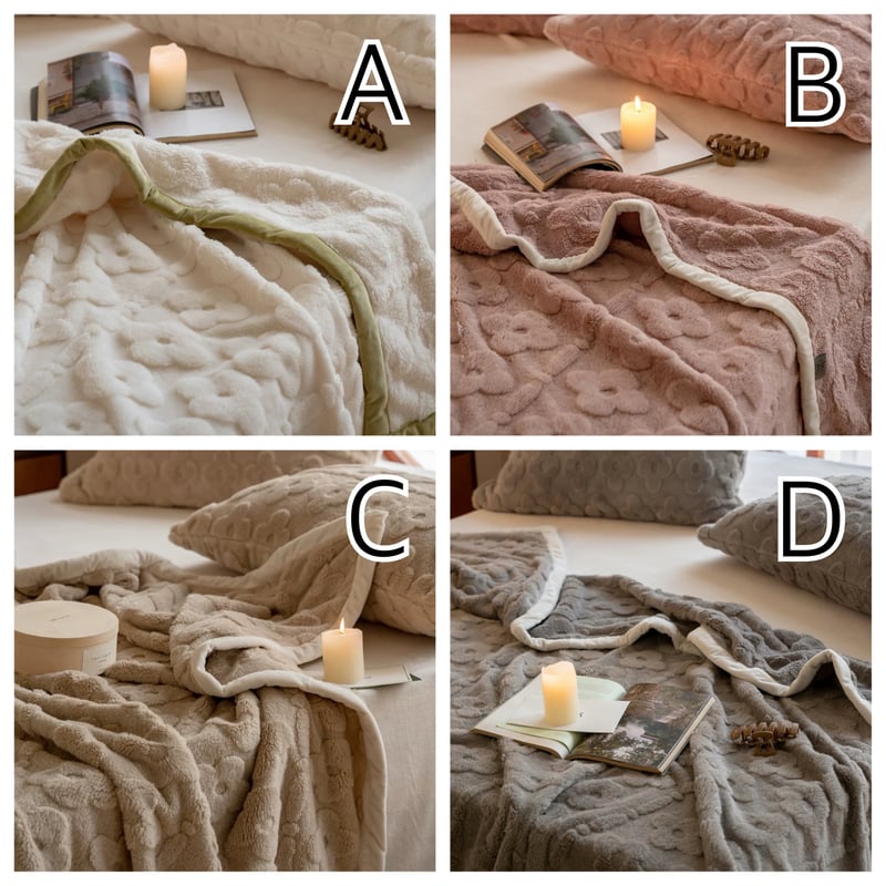 花柄 ブランケット シングル 全4色 150×200 毛布 冷房対策 | 70PARK