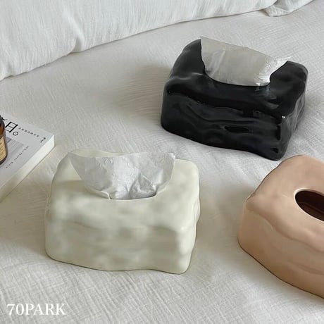 【即納】#ニュアンスデザイン セラミック ティッシュケース 全4色