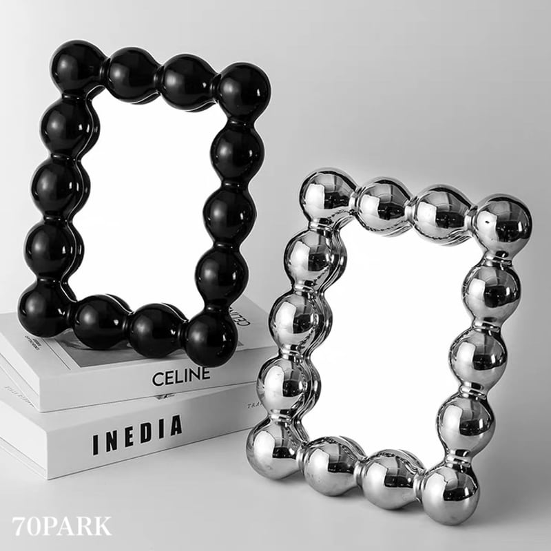 ボンボン ボール セラミック ミラー 全3色 卓上 壁掛け | 70PARK