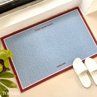 #ブルー レッド 配色 玄関 マット 全2色 50×80 泥落とし