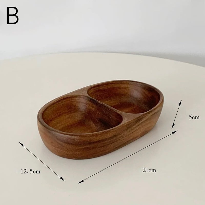 アカシア ウッド ダブル 仕切り アクセサリー トレイ 全2色 小物置き