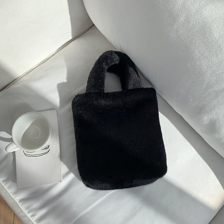 【即納】#2way フェイクファー ハンドバッグ 全4色 ショルダー
