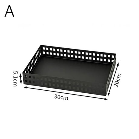 #ブラック アイアン 長方形 トレイ 全2サイズ アクセサリートレイ 収納 カフェトレイ