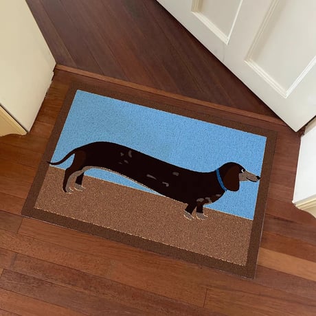 #ダックスフンド ミックス カラー 玄関 マット 全2色 50×75 泥落とし 犬